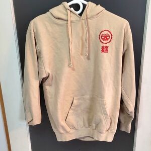 Beige Graphic Hoodie